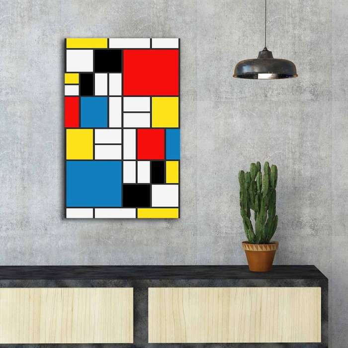 Wallity FAMOUSART-020 Lienzo Decorativo de Piet Mondrian 45 x 70 cm Wallity FAMOUSART-020 Lienzo Decorativo de Piet Mondrian 45 x 70 cm